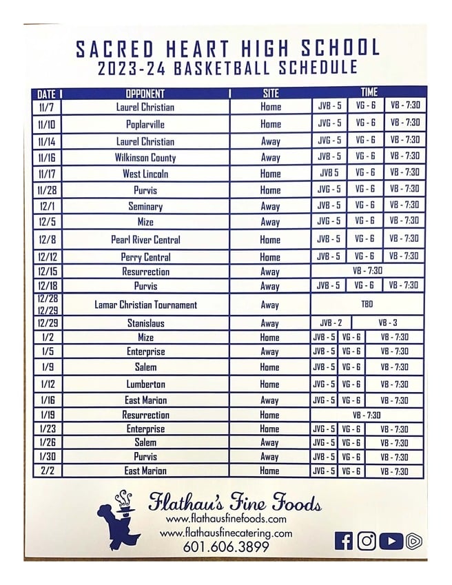 sacred-heart-catholic-school-hattiesburg-sports-scedules